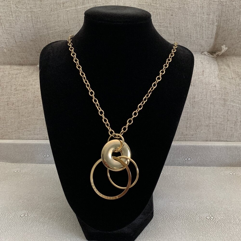 Dyrberg/Kern Annanke gold disc necklace